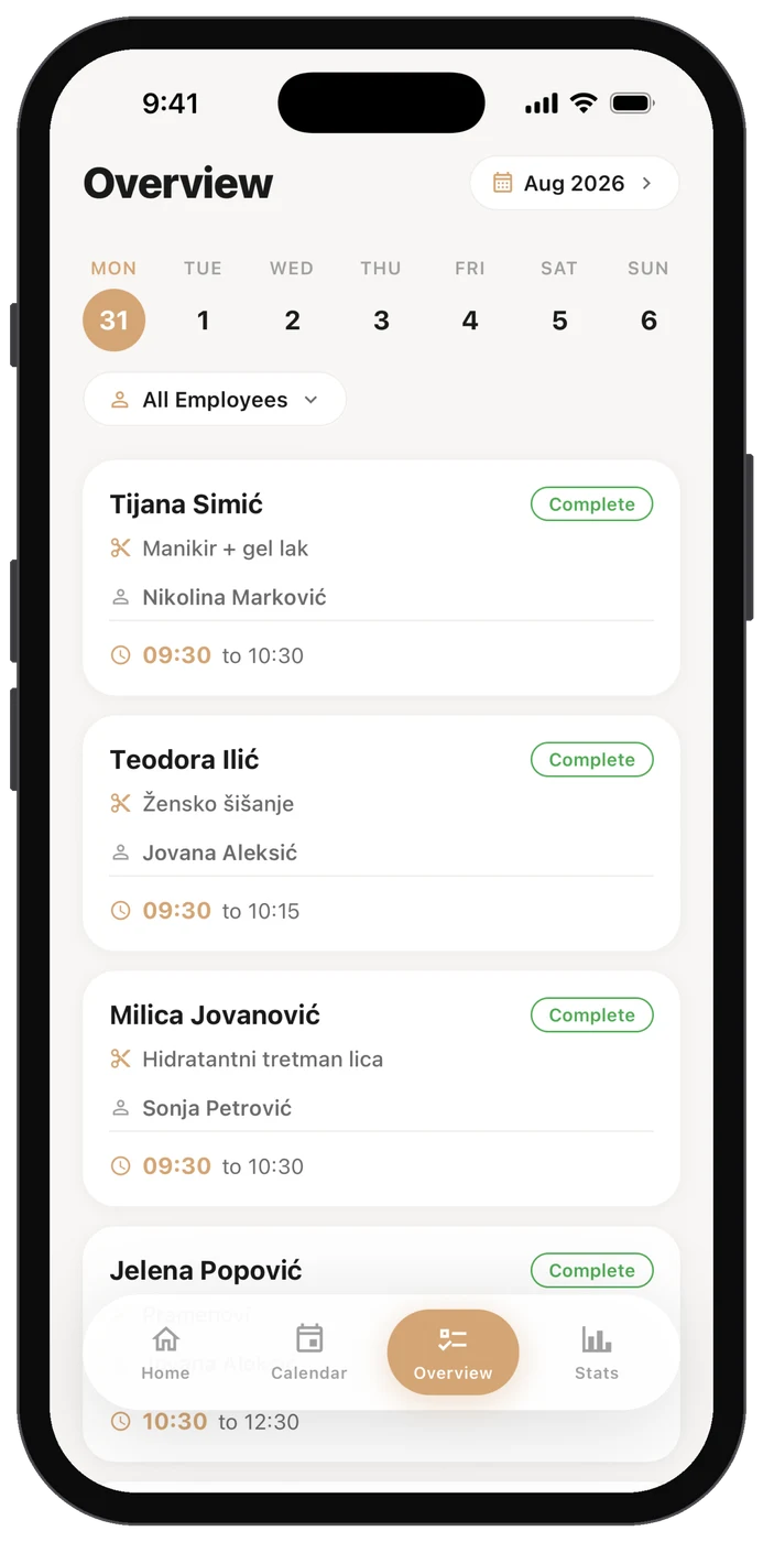 Aleos aplikacija za administratore
